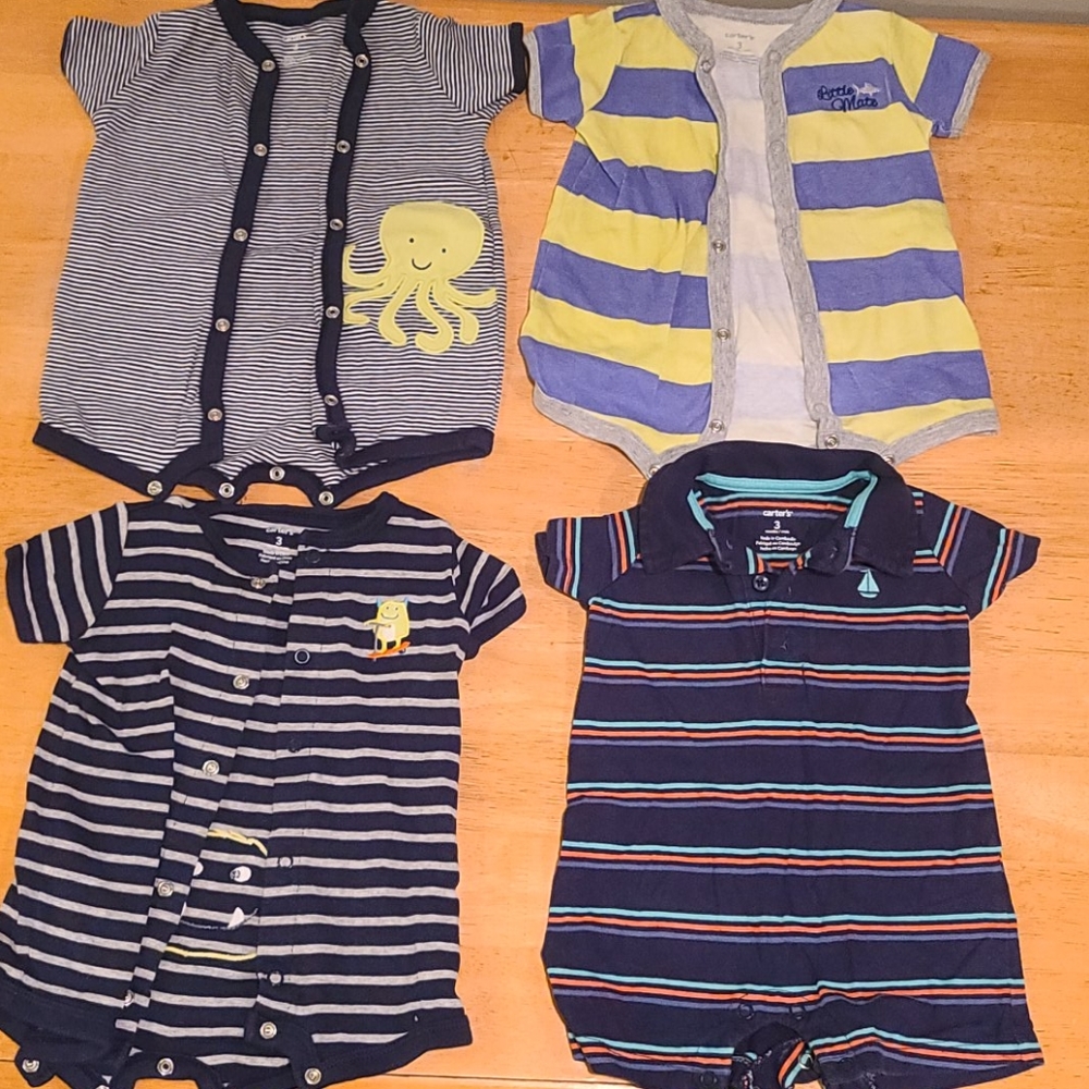 Carter's 3 months shortalls bundle